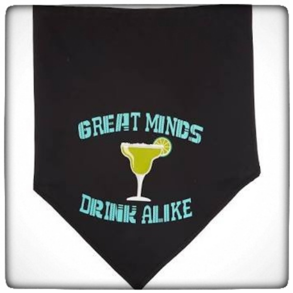 Top Paw Great Minds Drink Alike" Pet Bandana-L